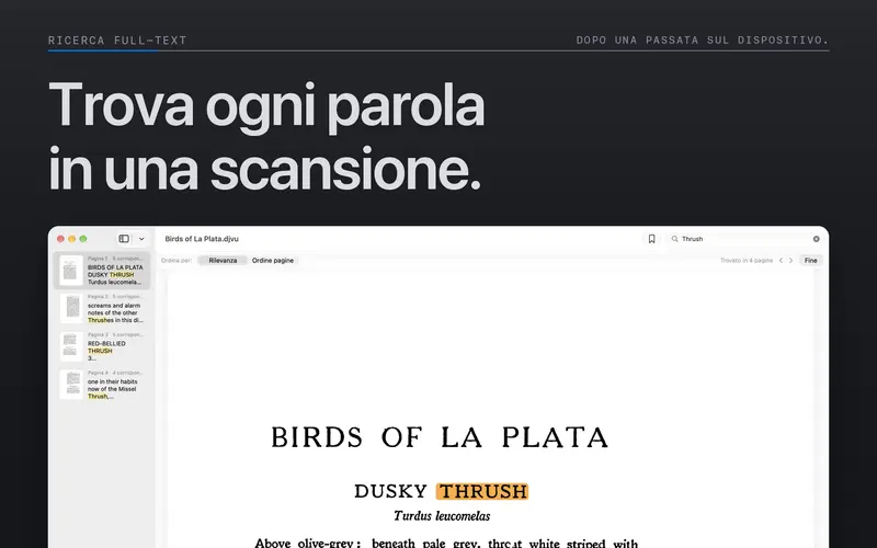 Ricerca nel documento con risultati evidenziati sulla pagina.