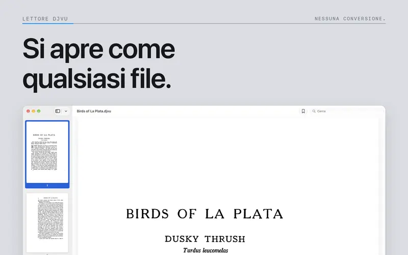 Comandi di navigazione e zoom del lettore per Mac.